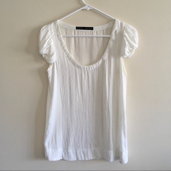 ZARA Puff Sleeve Blouse - Picture 2 of 6